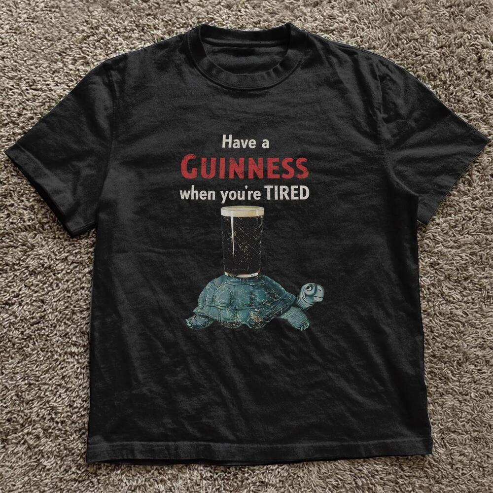 Black Guinness Beer Turtle Tee